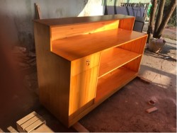 Bàn quầy bar cafe gỗ dài 1,2m giá rẻ BQ02