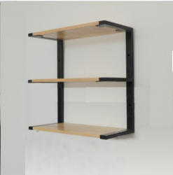 Kệ gỗ treo tường đơn giản bằng giá đỡ sắt KGS22