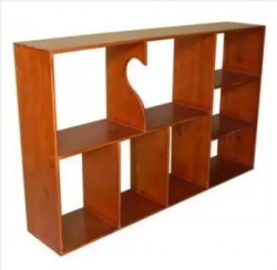 Kệ sách gỗ tự nhiên rộng 1 mét 8 ô treo tường KTT04