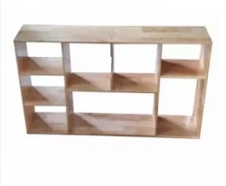 Đóng giá để sách gỗ  treo tường rộng 1m2 có 8 ô KTT05