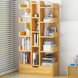 Kệ sách gỗ đứng 3 khoang 5 tầng TKG19