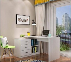 Bàn gỗ để máy tính liền tủ sách BGK14