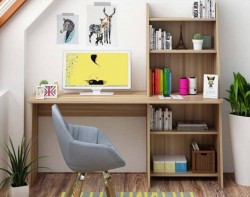 Bàn học sinh tại nhà có kệ sách gỗ BGK15  ( Chưa có ghế )