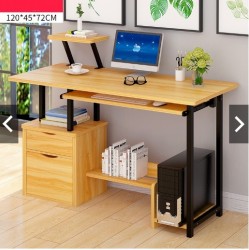 Bàn làm việc tại nhà chân sắt mặt gỗ BSK38