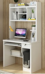 Bàn học bằng gỗ công nghiệp liền giá sách BGK19