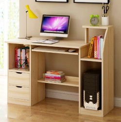 Bàn làm việc gỗ có kệ sách liền bàn BGK33