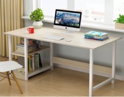 Bàn học chân sắt mặt gỗ có ngăn để sách vở BSK43