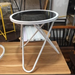 Bàn sofa mặt kính hình tròn BTR01