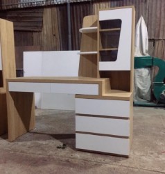 bàn học gỗ hiện đại kệ sách liền bàn BGK38