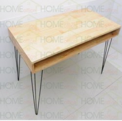 Bàn học mặt gỗ tự nhiên có ngăn bụng để đồ BNK03