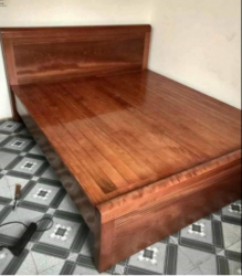 Mẫu giường gỗ tự nhiên giát phản đẹp hiện đại đơn giản bằng gỗ xoan ta XT03