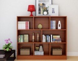 Mẫu kệ sách gỗ trang trí 3 tầng rộng 1m2 KSG11