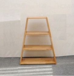 Kệ gỗ tự nhiên trang trí hình thang KSG35