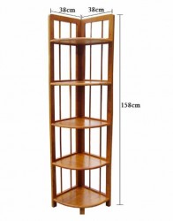 Kệ sách gỗ tự nhiên đứng góc KSG28