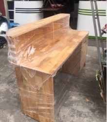 Mẫu bàn quầy nhà nghỉ gỗ tự nhiên BQ27