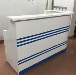 Đóng quầy lễ tân khách sạn chữ L BQ11