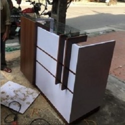 Mẫu bàn quầy lễ tân khách sạn dài 1m BQ25