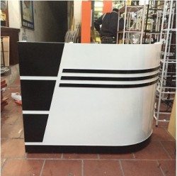 Bàn quầy cong đẹp hiện đại dài 1.2m BQ12