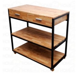 Kệ để đồ dùng bếp 3 tầng khung sắt di động KVS17