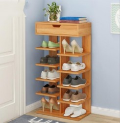 Kệ gỗ đẹp để giày dép kiểu đứng trong gia đình KĐG19