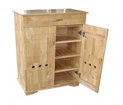 Tủ gỗ tự nhiên thấp cánh mở để giày dép gia đình KĐG13