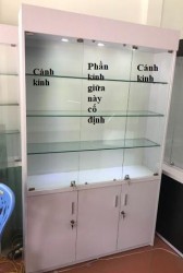 Tủ gỗ kính trưng bày đẹp kiểu đứng TKK120 ( Giá chưa có đèn )