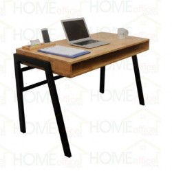 Bàn làm việc chân sắt mặt gỗ tự nhiên BNK04