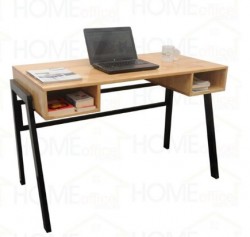 Bàn học chân sắt mặt gỗ tự nhiên ở nhà BNK06