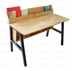 Bàn học gỗ tự nhiên có ngăn hộc BNK14