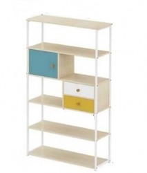 Kệ sắt sắt đợt gỗ kiểu đứng có tủ KGS26