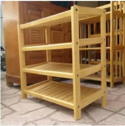 Kệ gỗ tự nhiên để giày dép rộng 64cm K464