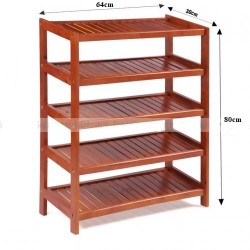 Kệ gỗ đựng giày dép giá rẻ 5 tầng rộng 64cm K564