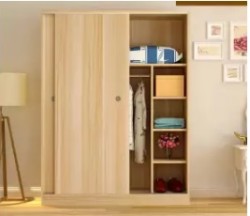 Tủ quần áo 2 cánh lùa đựng quần áo TQA18