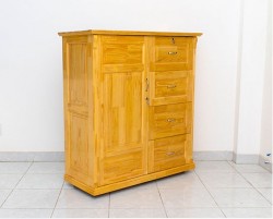 Tủ gỗ tự nhiên đựng quần áo rộng 1m2 TQA06