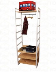 Kệ sắt đợt gỗ tự nhiên treo quần áo TQA29