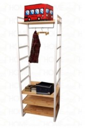 Kệ giá treo quần áo khung sắt đợt gỗ TQA27