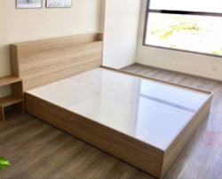 Mẫu giường ngủ đẹp đơn giản bằng gỗ công nghiệp giá rẻ GCN19