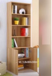 Tủ liền kệ gỗ đựng hồ sơ tài liệu kiểu đứng KSG51