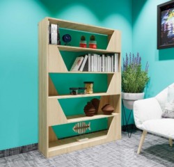 Kệ tủ sách để tài liệu gỗ kiểu đứng rộng 1m2 KSG58