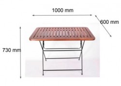 Bàn gấp Fansipan Patio gỗ tràm BCF95
