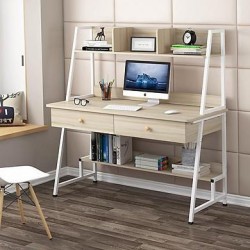 Bàn làm việc gỗ khung sắt hình thang BSK70