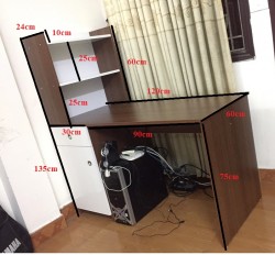 Bàn học liền giá có ngăn tủ gỗ BGK50