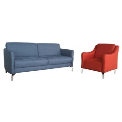 Bộ ghế sofa vải nỉ chân thép Hòa Phát SF48-3+SF48A-1