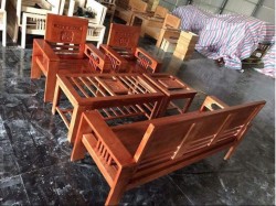 Bộ bàn ghế gỗ sồi cao cấp phòng khách BPK08