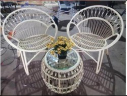 Bàn ghế ban công sân vườn giả mây BC98