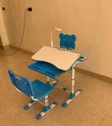 Bàn ghế học sinh thông minh BHS05 Xanh