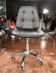 Ghế xoay bọc da chân mạ di động GCF45