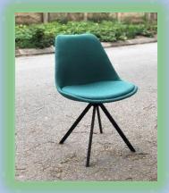 Ghế cafe bọc nỉ chân sắt GCF47