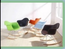 Ghế cafe nhựa PP chân gỗ giằng mạ GCF54