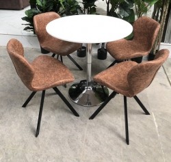 Ghế cafe da chân thép sơn cao cấp GCF55